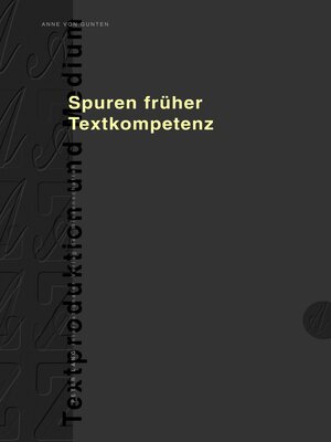 cover image of Spuren früher Textkompetenz